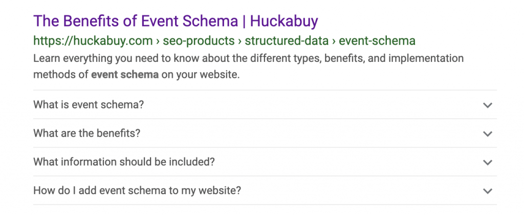 Structured Data Event Example